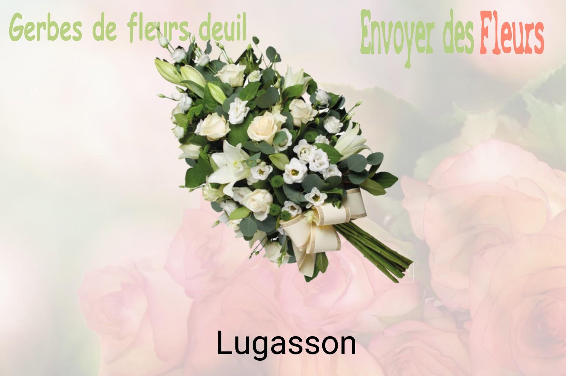 Gerbe de fleurs de deuil livrée à Lugasson